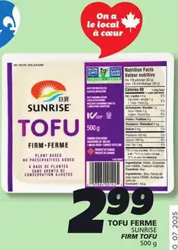 IGA SUNRISE FIRM TOFU offer