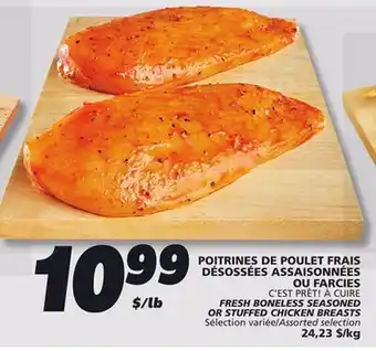 IGA FRESH BONELESS SEASONED OR STUFFED CHICKEN BREASTS offer