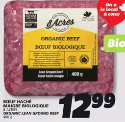 IGA 8 ACRES ORGANIC LEAN GROUND BEEF offer
