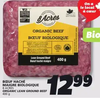 IGA 8 ACRES ORGANIC LEAN GROUND BEEF offer