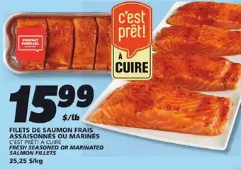 IGA C'EST PRÊT! À CUIRE FRESH SEASONED OR MARINATED SALMON FILLETS offer