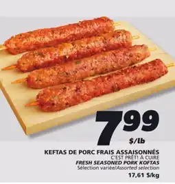 IGA C'EST PRÊT! À CUIRE FRESH SEASONED PORK KOFTAS offer