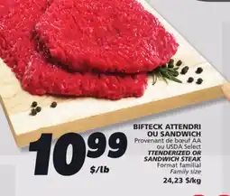 IGA TTENDERIZED OR SANDWICH STEAK offer