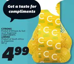 IGA COMPLIMENTS LEMONS offer