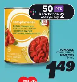 IGA COMPLIMENTS TOMATOES offer