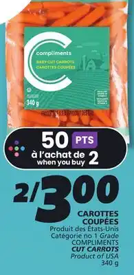 IGA COMPLIMENTS CUT CARROTS offer