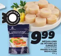 IGA CLEAR OCEAN FROZEN SCALLOP MEDALLIONS offer