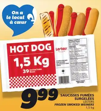 IGA LESTERS FROZEN SMOKED WEINERS offer