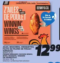 IGA BENNY & CO. FROZEN BREADED CHICKEN WINGS BITES, NUGGETS, TENDERS offer