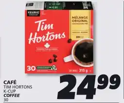 IGA TIM HORTONS K-CUP COFFEE offer
