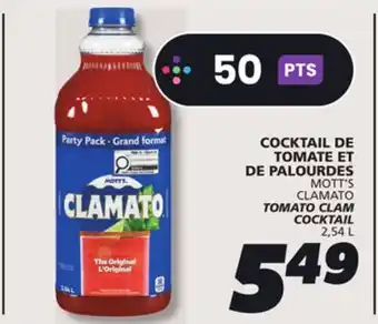 IGA MOTT'S CLAMATO TOMATO CLAM COCKTAIL offer