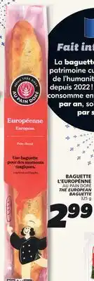 IGA AU PAIN DORÉ THE EUROPEAN BAGUETTE offer