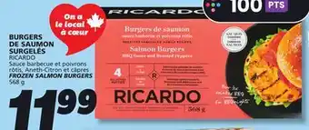 IGA RICARDO FROZEN SALMON BURGERS offer