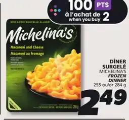 IGA MICHELINA'S FROZEN DINNER offer