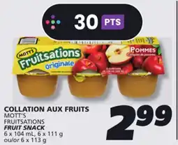 IGA MOTT'S FRUITSATIONS FRUIT SNACK offer
