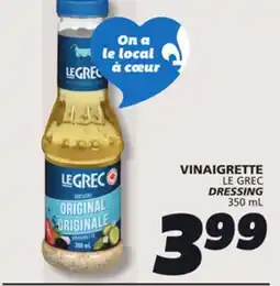 IGA LE GREC DRESSING offer