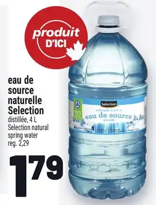 Metro EAU DE SOURCE NATURELLE SELECTION | SELECTION NATURAL SPRING WATER offer