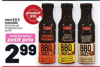 Metro SAUCE B.B.Q IRRÉSISTIBLE | IRRÉSISTIBLE B.B.Q SAUCE offer