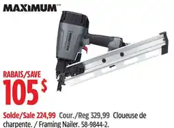 Canadian Tire Maximum Framing Nailer offer