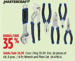 Canadian Tire Mastercraft 6-Pc Wrench and Pliers Set offer