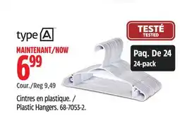 Canadian Tire type-a Plastic Hangers offer