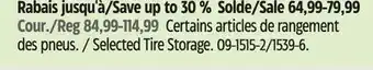 Canadian Tire Motomaster Selected Tire Storage offer