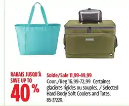 Canadian Tire Outbound Selected Hard-Body Soft Coolers and Totes offer