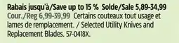 Canadian Tire OLFA Selected Utility Knives and Replacement Blades offer