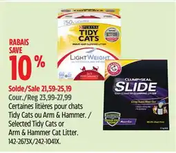 Canadian Tire Selected Tidy Cats or Arm & Hammer Cat Litter offer