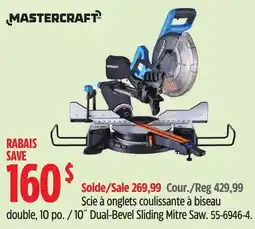 Canadian Tire Mastercraft 10˝ Dual-Bevel Sliding Mitre Saw offer