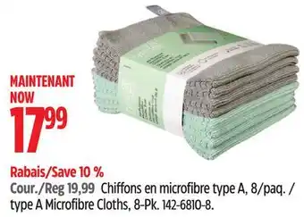Canadian Tire type A Microfibre Cloths, 8-Pk offer