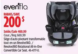 Canadian Tire Evenflo Revolve360 Rotational All-in-One Convertible Car Seat offer