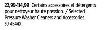 Canadian Tire Selected Pressure Washer Cleaners and Accessories offer