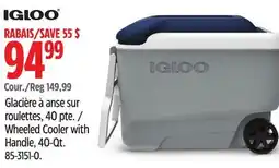 Canadian Tire Igloo Wheeled Cooler with Handle offer