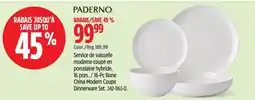 Canadian Tire Paderno 16-Pc Bone China Modern Coupe Dinnerware Set offer
