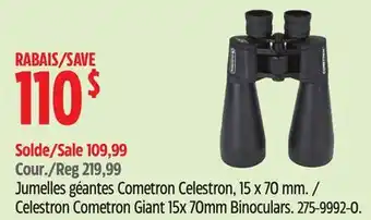 Canadian Tire Celestron Cometron Giant 15x 70mm Binoculars offer