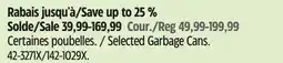 Canadian Tire Selected Garbage Cans offer