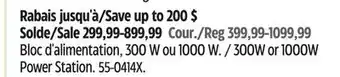 Canadian Tire Noma 300W or 1000W Power Station offer