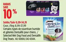 Canadian Tire Purina Selected Wet Dog Food and Dentalife Dog Treats offer