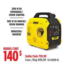 Canadian Tire Champion 2500W STARTING 1850W RUNNING INVERTER offer