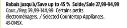 Canadian Tire Selected Countertop Appliances offer