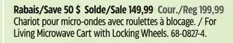 Canadian Tire For Living Microwave Cart with Locking Wheels offer