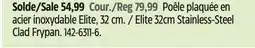 Canadian Tire Vida by PADERNO Elite 32cm Stainless-Steel Clad Frypan offer