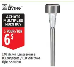 Canadian Tire For Living LED Solar Stake Light offer