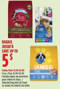 Canadian Tire Purina Selected Dog and Cat Food offer