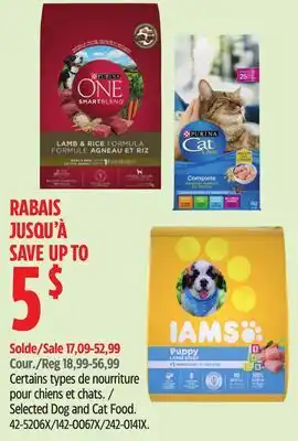 Canadian Tire Purina Selected Dog and Cat Food offer