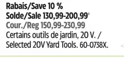 Canadian Tire Selected 20V Yard Tools offer