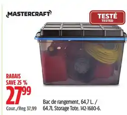 Canadian Tire Mastercraft 64.7L Storage Tote offer