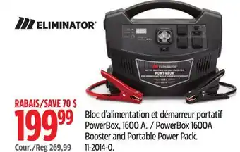 Canadian Tire Motomaster PowerBox 1600A Booster and Portable Power Pack offer