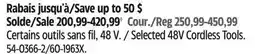 Canadian Tire Yardworks Selected 48V Cordless Tools offer